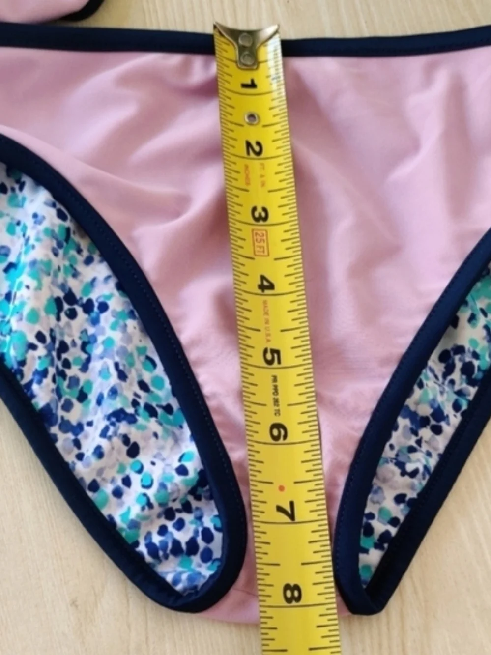 Eddie Bauer Girls Two Piece Reversible Blue/Pink Swimsuit Size XS(4/5)